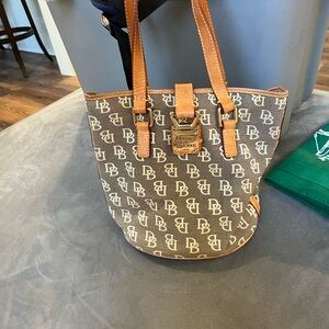 Vintage Dooney & Bourke Canvas Bucket Bag